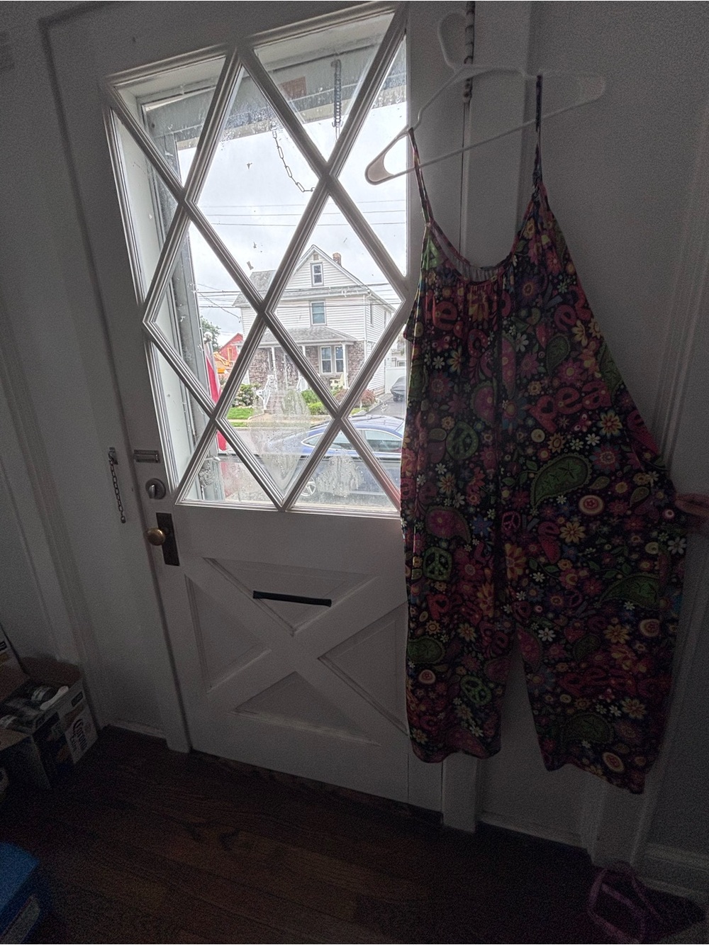 SHEIN Multicolor Floral Peace Sign Jumpsuit - Picture 3 of 4